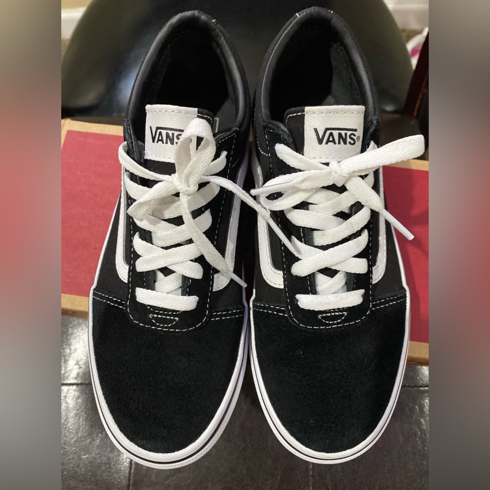 Vans Ward Unisex Skate Shoes Black/white Suede Size 5 M/ 6.5 W - Picture 3 of 9